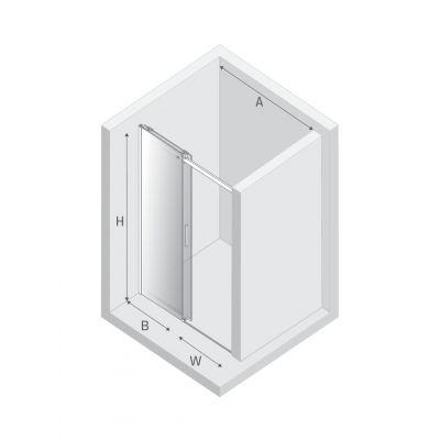 New Trendy Softi drzwi prysznicowe 150 cm rozsuwane chrom połysk/szkło przezroczyste EXK-3900