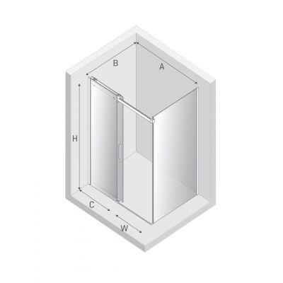 New Trendy Softi kabina prysznicowa 140x110 cm prostokątna chrom połysk/szkło przezroczyste EXK-3933