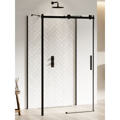 New Trendy Softi Black kabina prysznicowa 110x90 cm prostokątna czarny mat/szkło przezroczyste EXK-3994
