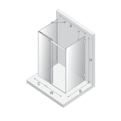 New Trendy Softi Black kabina prysznicowa 130x100 cm prostokątna czarny mat/szkło przezroczyste EXK-4001