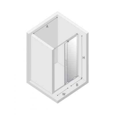 New Trendy Smart drzwi prysznicowe 150 cm rozsuwane chrom połysk/szkło przezroczyste EXK-4010