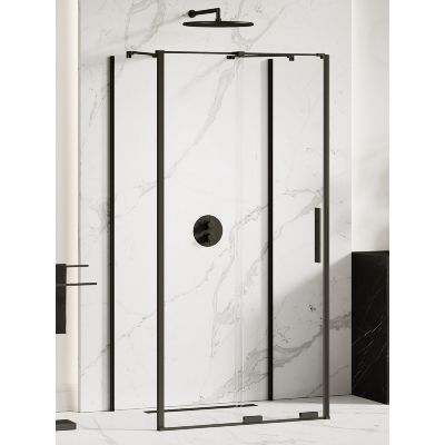 New Trendy Smart Black kabina prysznicowa 100x80 cm prostokątna przyścienna czarny mat/szkło przezroczyste EXK-4174