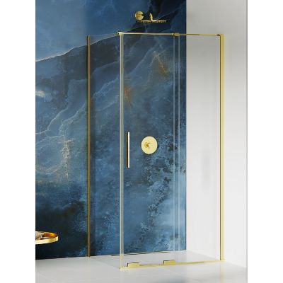 New Trendy Smart Light Gold kabina prysznicowa 100x100 cm kwadratowa złoty połysk/szkło przezroczyste EXK-4230