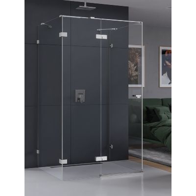 New Trendy Eventa kabina prysznicowa 90x90 cm kwadratowa lewa chrom połysk/szkło przezroczyste EXK-4579