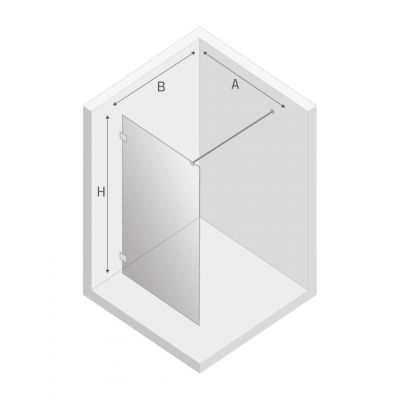 New Trendy Eventa ścianka prysznicowa walk-in 70 cm chrom połysk/szkło przezroczyste EXK-4617