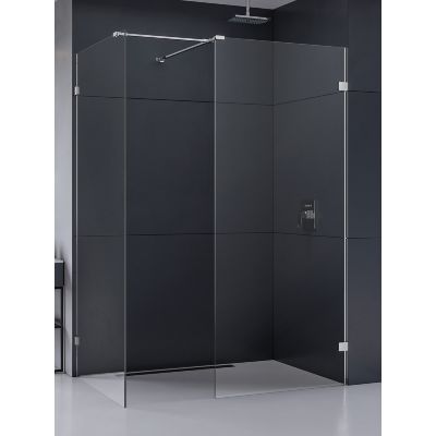 New Trendy Eventa kabina prysznicowa walk-in 120x100 cm chrom połysk/szkło przezroczyste EXK-4659