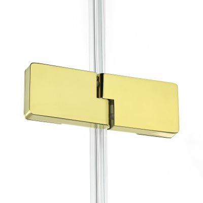 New Trendy Eventa Gold Shine kabina prysznicowa 120x110 cm prostokątna prawa złoty połysk/szkło przezroczyste EXK-4747