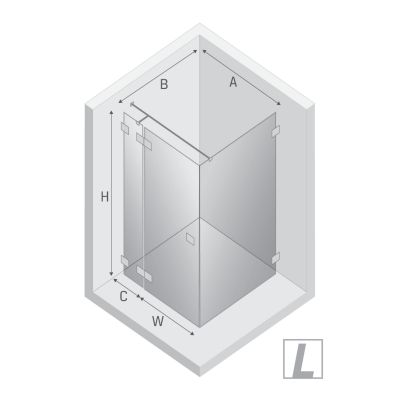 New Trendy Eventa Gold Shine kabina prysznicowa 130x100 cm prostokątna lewa złoty połysk/szkło przezroczyste EXK-4788