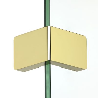 New Trendy Eventa Gold Shine kabina prysznicowa 80x90 cm prostokątna lewa złoty połysk/szkło przezroczyste EXK-4822
