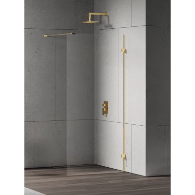 New Trendy Eventa Gold Shine ścianka prysznicowa walk-in 50 cm złoty połysk/szkło przezroczyste EXK-4836