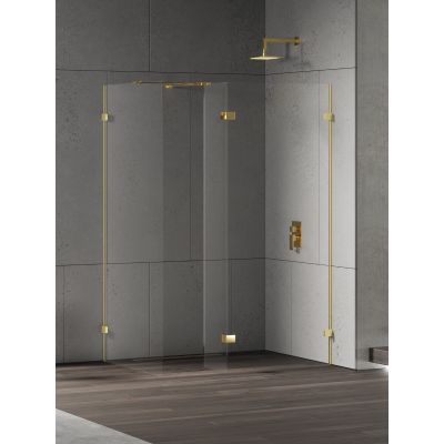 New Trendy Eventa Gold Shine ścianka prysznicowa walk-in 70 cm złoty połysk/szkło przezroczyste EXK-4863