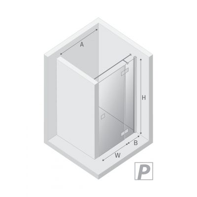 New Trendy Reflexa Black drzwi prysznicowe 120 cm wnękowe prawe czarny mat/szkło przezroczyste EXK-4907