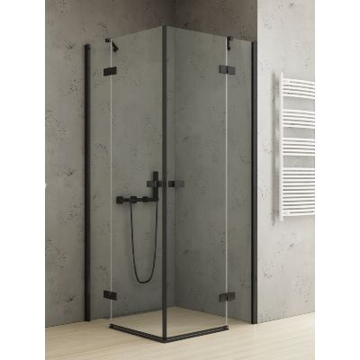 New Trendy Reflexa Black kabina prysznicowa 110x90 cm prostokątna czarny mat/szkło przezroczyste EXK-4988