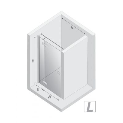 New Trendy Reflexa drzwi prysznicowe 120 cm wnękowe lewe chrom/szkło przezroczyste EXK-5065