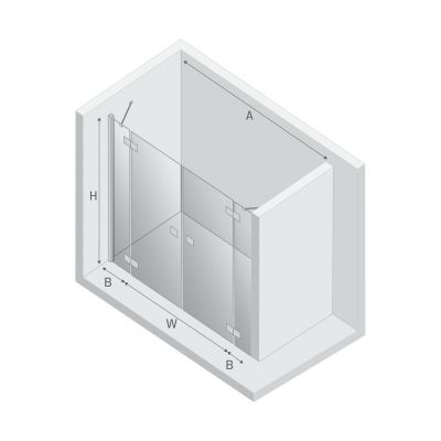 New Trendy Reflexa drzwi prysznicowe 220 cm uchylne chrom połysk/szkło przezroczyste EXK-5074