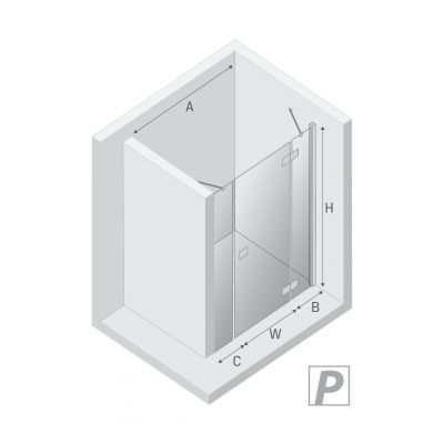 New Trendy Reflexa drzwi prysznicowe 170 cm uchylne prawe chrom połysk/szkło przezroczyste EXK-5083