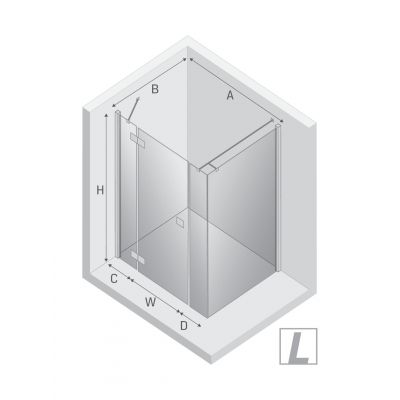 New Trendy Reflexa kabina prysznicowa 150x100 cm prostokątna lewa chrom połysk/szkło przezroczyste EXK-5100