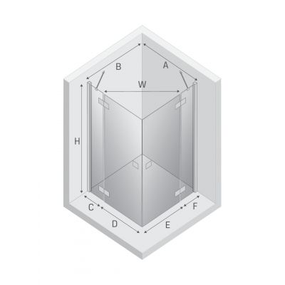 New Trendy Reflexa kabina prysznicowa 120x80 cm prostokątna chrom połysk/szkło przezroczyste EXK-5182