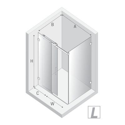 New Trendy Softi X kabina prysznicowa 120x80 cm prostokątna lewa chrom połysk/szkło przezroczyste EXK-5291