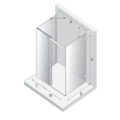 New Trendy Softi X kabina prysznicowa 100x90 cm prostokątna prawa chrom połysk/szkło przezroczyste EXK-5324