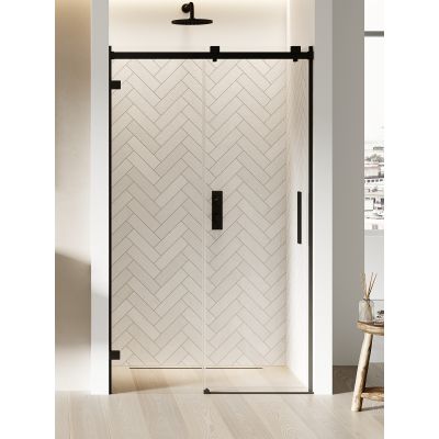 New Trendy Softi X Black drzwi prysznicowe 150 cm rozsuwane lewe czarny mat/szkło przezroczyste EXK-5361
