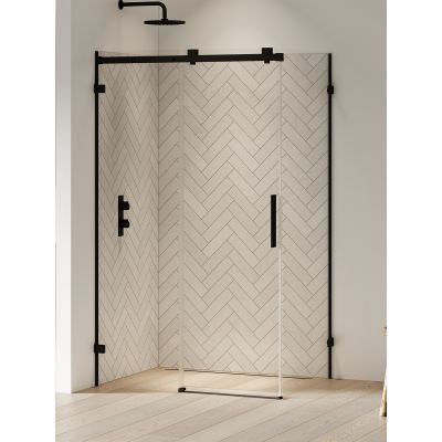 New Trendy Softi X Black kabina prysznicowa 120x90 cm prostokątna lewa czarny mat/szkło przezroczyste EXK-5397