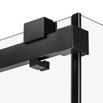 New Trendy Softi X Black kabina prysznicowa 130x110 cm prostokątna lewa czarny mat/szkło przezroczyste EXK-5411