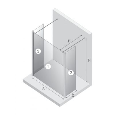 New Trendy New Modus ścianka prysznicowa walk-in 100 cm chrom połysk/szkło przezroczyste EXK-5499
