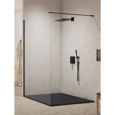 New Trendy New Modus Black ścianka prysznicowa walk-in 60 cm czarny mat/szkło przezroczyste EXK-5534