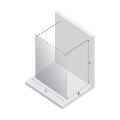 New Trendy New Modus Black ścianka prysznicowa walk-in 100 cm czarny mat/szkło przezroczyste EXK-5601