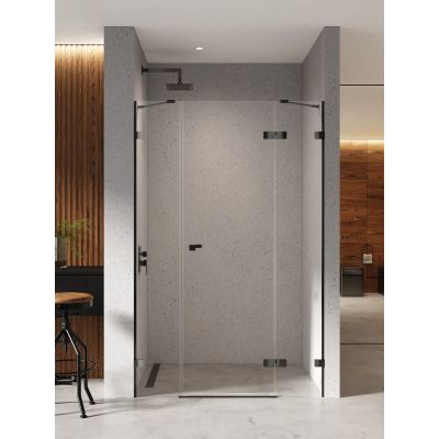 New Trendy Eventa Black Chrome drzwi prysznicowe 170 cm uchylne prawe czarny chrom połysk/szkło przezroczyste EXK-6144