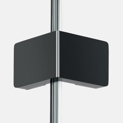 New Trendy Eventa Black Chrome kabina prysznicowa 120x100 cm prostokątna lewa czarny chrom połysk/szkło przezroczyste EXK-6270