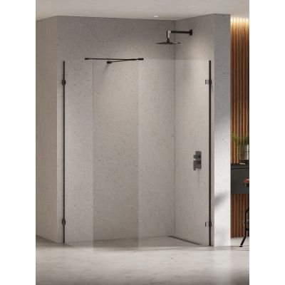 New Trendy Eventa Black Chrome kabina prysznicowa walk-in 160x100 cm czarny chrom połysk/szkło przezroczyste EXK-6351
