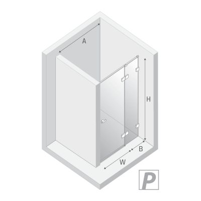 New Trendy Eventa Copper Shine drzwi prysznicowe 110 cm uchylne prawe miedź połysk/szkło przezroczyste EXK-6359