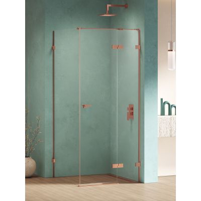 New Trendy Eventa Copper Shine kabina prysznicowa 110x90 cm prostokątna prawa miedź połysk/szkło przezroczyste EXK-6420