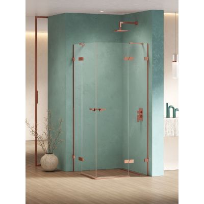 New Trendy Eventa Copper Shine kabina prysznicowa 80x110 cm prostokątna miedź połysk/szkło przezroczyste EXK-6433