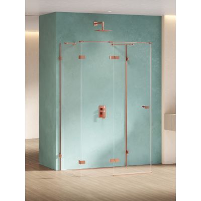 New Trendy Eventa Copper Shine kabina prysznicowa 80x90 cm prostokątna lewa miedź połysk/szkło przezroczyste EXK-6475