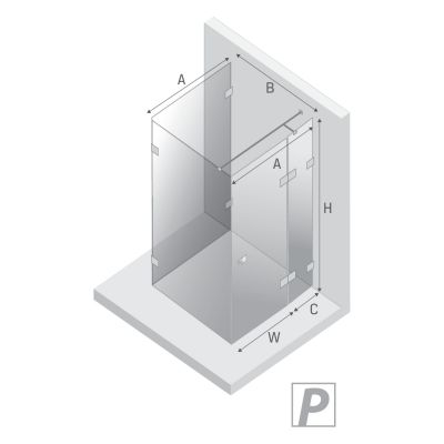 New Trendy Eventa Copper Shine kabina prysznicowa 100x80 cm prostokątna prawa miedź połysk/szkło przezroczyste EXK-6502