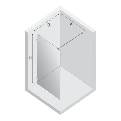 New Trendy Eventa Copper Shine ścianka prysznicowa walk-in 90 cm miedź połysk/szkło przezroczyste EXK-6522