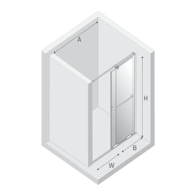 New Trendy Smart drzwi prysznicowe 100 cm rozsuwane chrom połysk/szkło przezroczyste EXK-6577