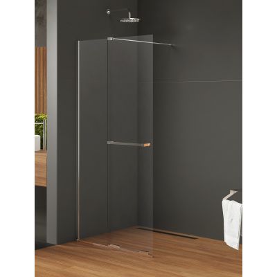 New Trendy Smart ścianka prysznicowa walk-in 80 cm chrom połysk/szkło przezroczyste EXK-6621
