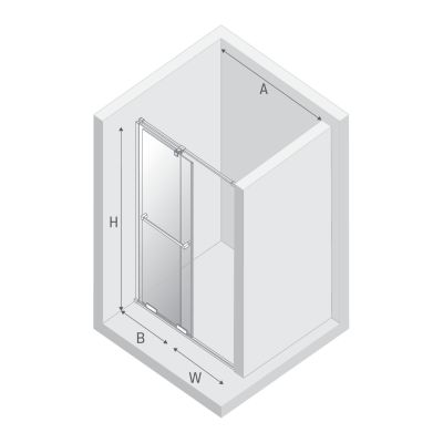 New Trendy Smart Black drzwi prysznicowe 170 cm rozsuwane czarny mat/szkło przezroczyste EXK-6637