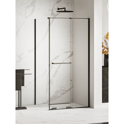 New Trendy Smart Black kabina prysznicowa 130x120 cm prostokątna czarny mat/szkło przezroczyste EXK-6658