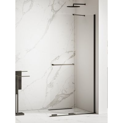 New Trendy Smart Black ścianka prysznicowa walk-in 120 cm czarny mat/szkło przezroczyste EXK-6678-WU