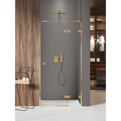 New Trendy Avexa Gold Shine XR drzwi prysznicowe 100 cm uchylne prawe złoty połysk/szkło przezroczyste EXK-6741
