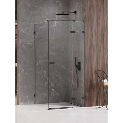 New Trendy Avexa Black XR kabina prysznicowa 80x80 cm kwadratowa prawa czarny mat/szkło przezroczyste EXK-6880