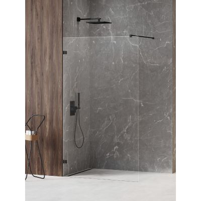 New Trendy Avexa Black XR ścianka prysznicowa walk-in 100 cm czarny mat/szkło przezroczyste EXK-6969