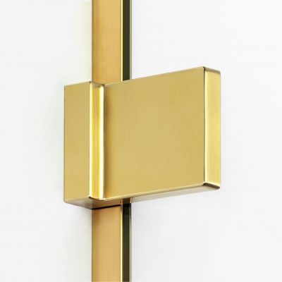 New Trendy Avexa Gold Brushed ścianka prysznicowa walk-in 130 cm złoty szczotkowany/szkło przezroczyste EXK-7008