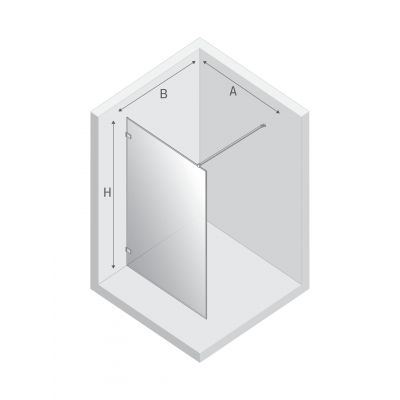 New Trendy Avexa Gold Shine ścianka prysznicowa walk-in 100 cm złoty połysk/szkło przezroczyste EXK-7049