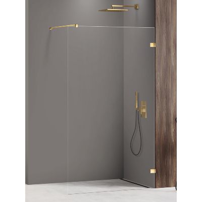 New Trendy Avexa Gold Shine ścianka prysznicowa walk-in 120 cm złoty połysk/szkło przezroczyste EXK-7061